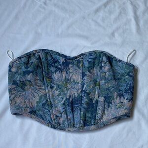 Altar'd State Blue Floral Crop Top